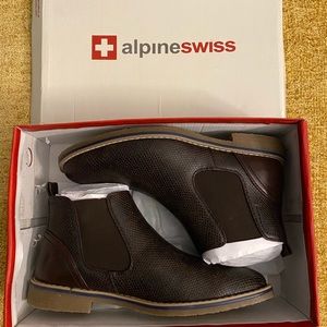 Alpine Swiss Mens Nash Chelsea Boots Snakeskin